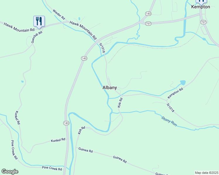 map of restaurants, bars, coffee shops, grocery stores, and more near 823 Sr1018 in Kempton
