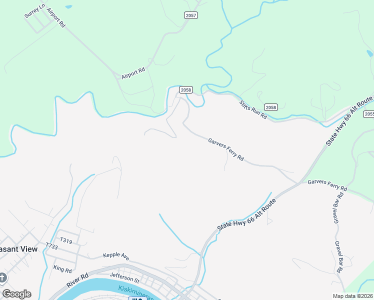 map of restaurants, bars, coffee shops, grocery stores, and more near 1103 Kuruc Lane in Vandergrift