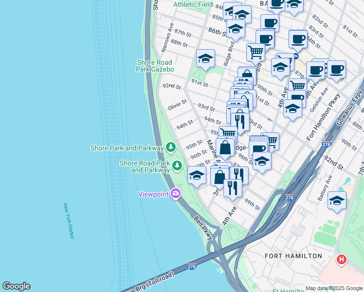 map of restaurants, bars, coffee shops, grocery stores, and more near in Brooklyn