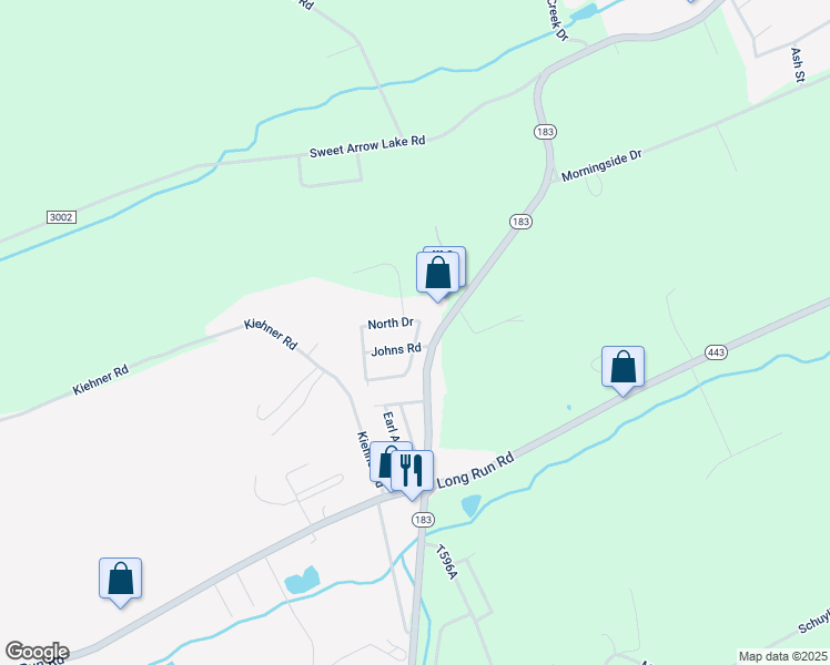 map of restaurants, bars, coffee shops, grocery stores, and more near 74 Kelsey Drive in Schuylkill Haven