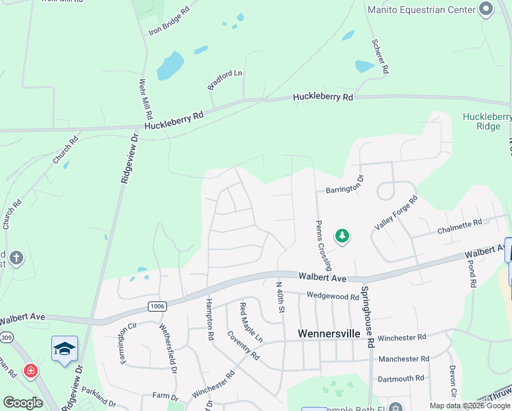 map of restaurants, bars, coffee shops, grocery stores, and more near 1805 Franklin Way in Allentown