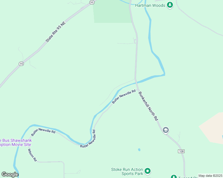 map of restaurants, bars, coffee shops, grocery stores, and more near 5160 Bunkerhill North Road in Butler