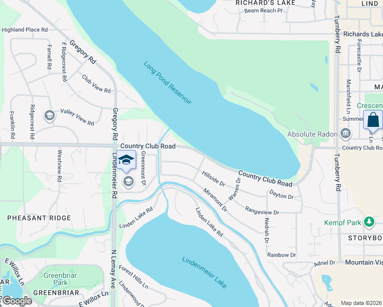 map of restaurants, bars, coffee shops, grocery stores, and more near 1409 Country Club Road in Fort Collins