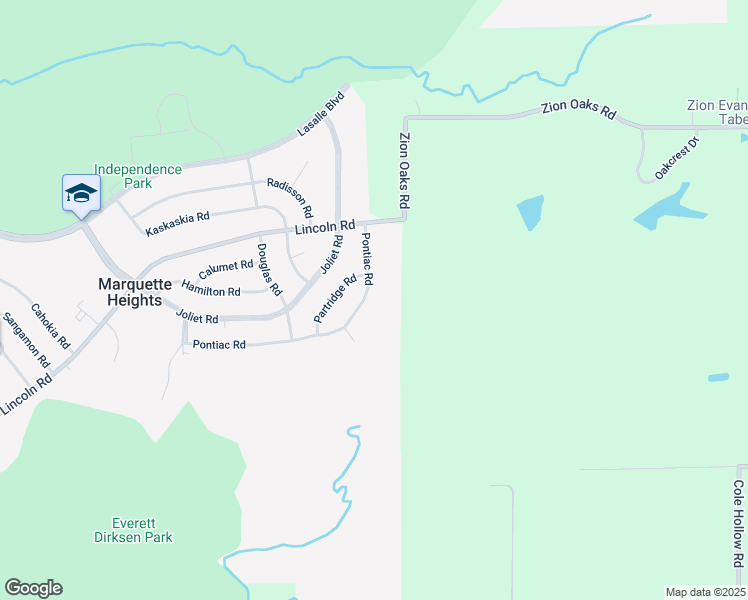 map of restaurants, bars, coffee shops, grocery stores, and more near 408 Pontiac Rd in Marquette Heights