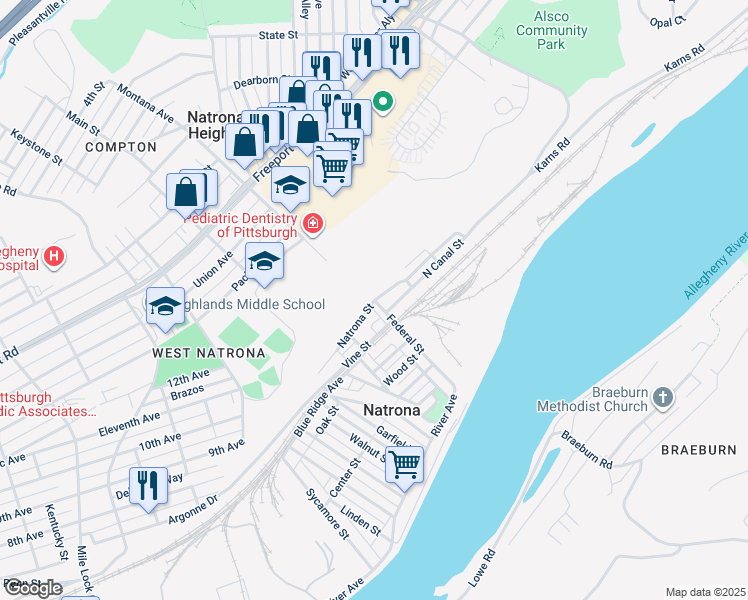 0 Natrona Street, Natrona Heights PA Walk Score