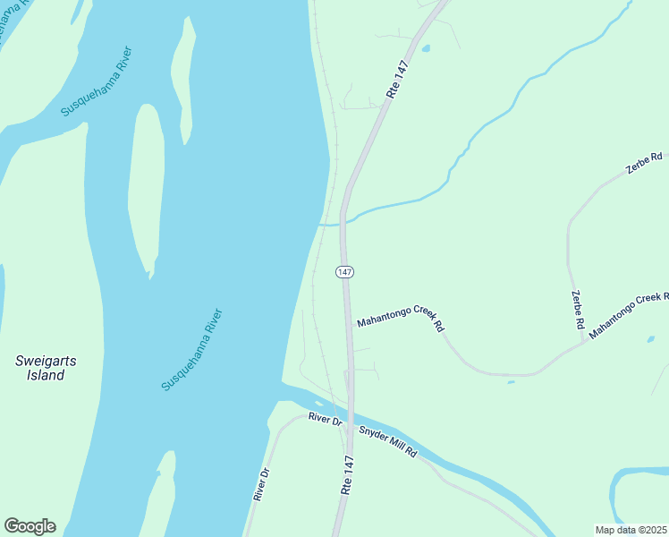 map of restaurants, bars, coffee shops, grocery stores, and more near 301 Route 147 in Dalmatia