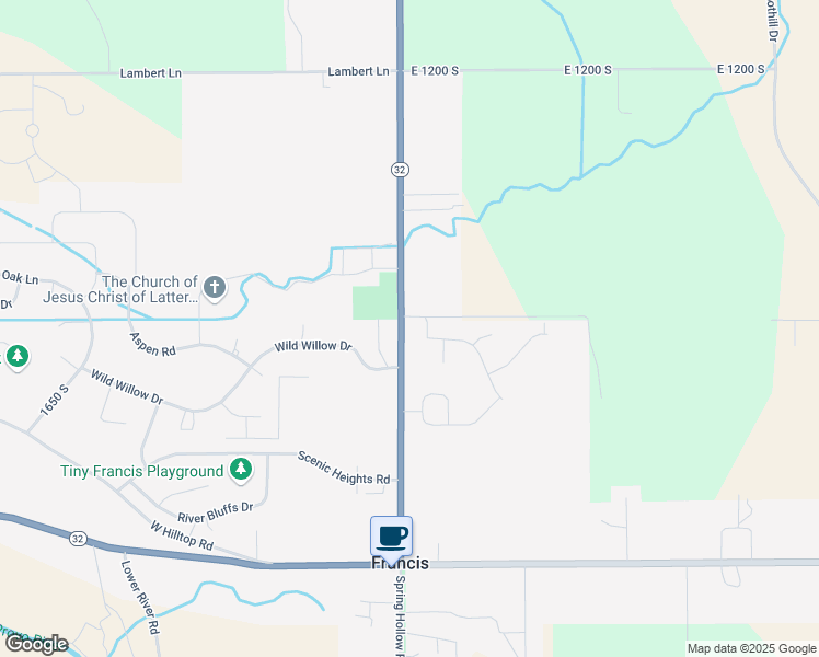 map of restaurants, bars, coffee shops, grocery stores, and more near 1775 Utah 32 in Kamas