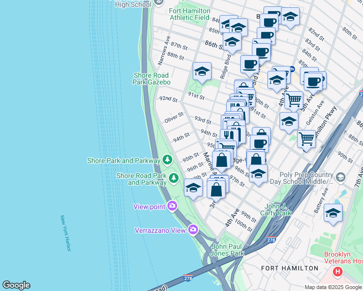 map of restaurants, bars, coffee shops, grocery stores, and more near in Brooklyn