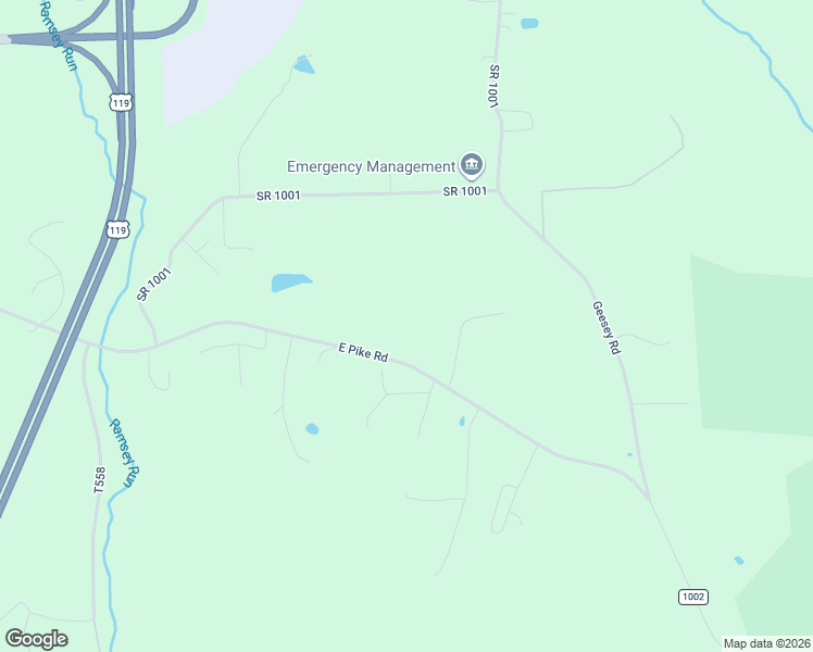 map of restaurants, bars, coffee shops, grocery stores, and more near 985 East Pike Road in Indiana