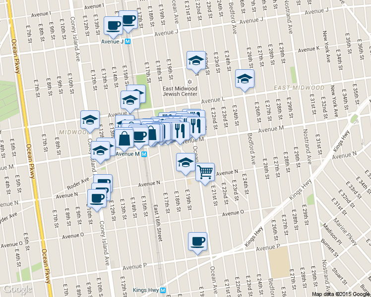 map of restaurants, bars, coffee shops, grocery stores, and more near in Brooklyn