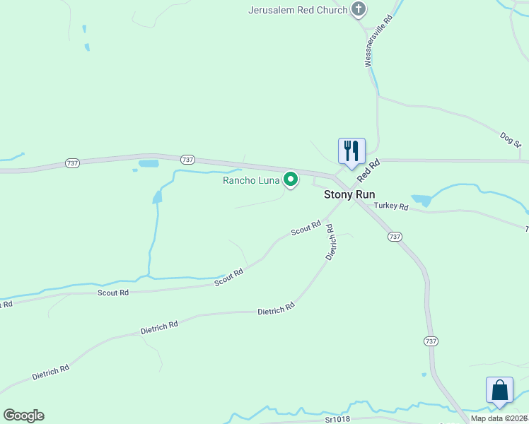 map of restaurants, bars, coffee shops, grocery stores, and more near 40 Brigham Way in Kempton