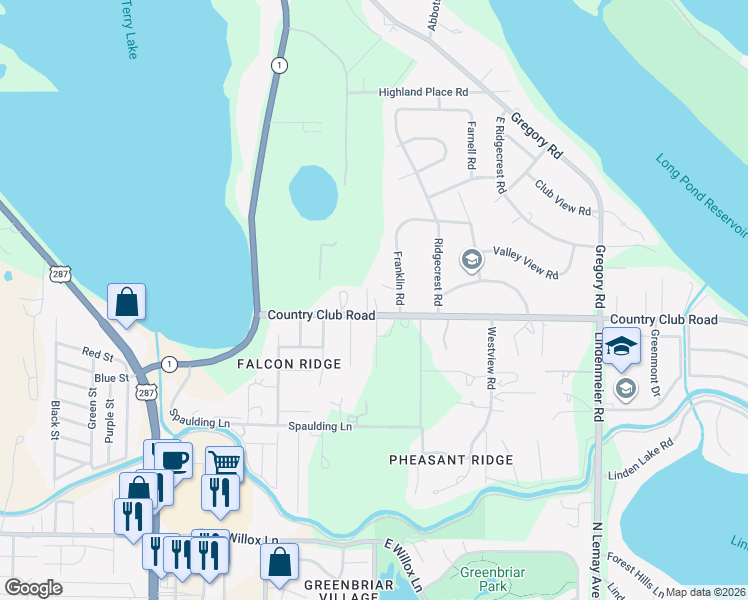 map of restaurants, bars, coffee shops, grocery stores, and more near 520 Country Club Road in Fort Collins