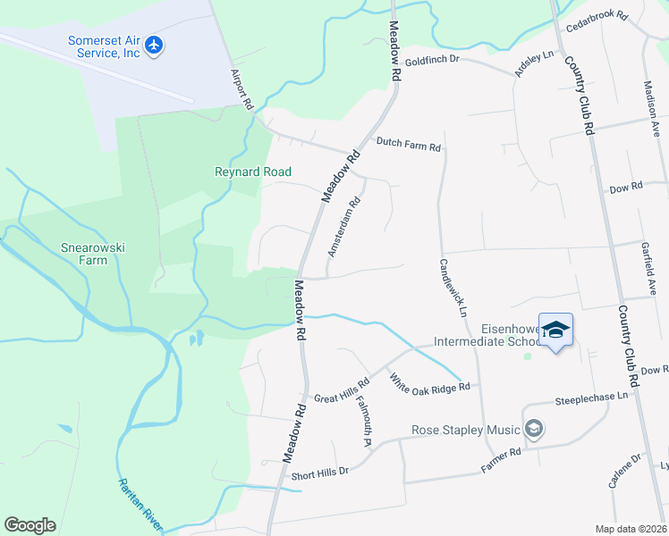map of restaurants, bars, coffee shops, grocery stores, and more near 221 Windmill Court in Bridgewater