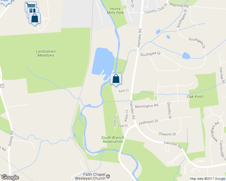 map of restaurants, bars, coffee shops, grocery stores, and more near 11 Kent Court in Hunterdon County