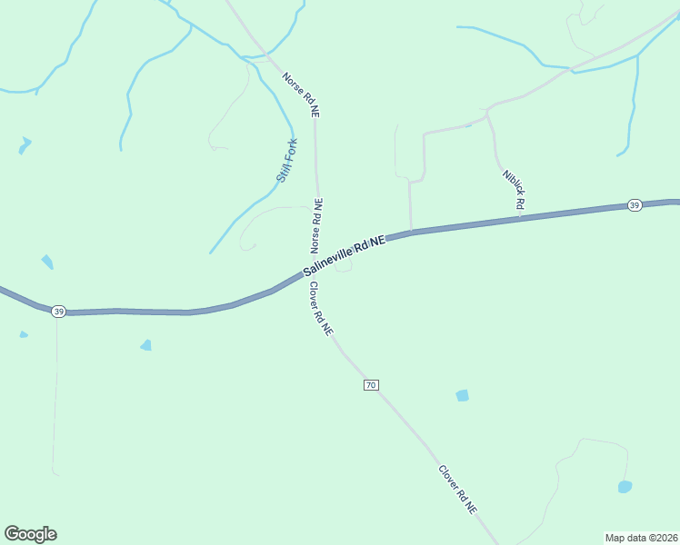 map of restaurants, bars, coffee shops, grocery stores, and more near 8180-8230 Salineville Road Northeast in Salineville