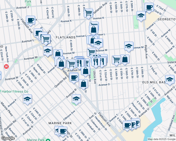map of restaurants, bars, coffee shops, grocery stores, and more near in Brooklyn