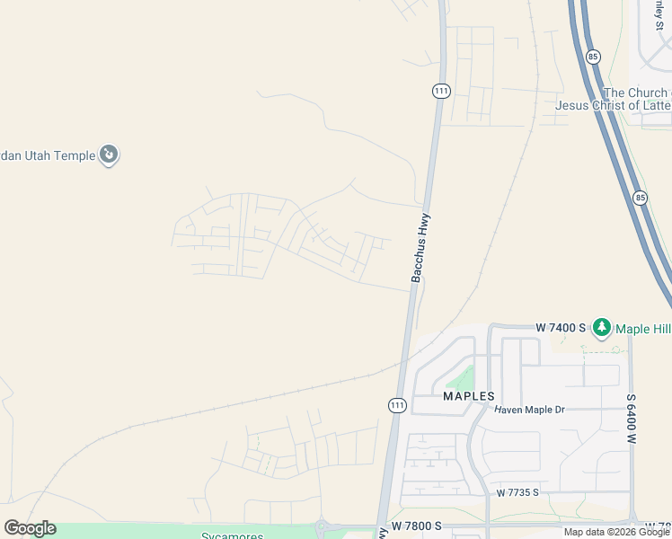 map of restaurants, bars, coffee shops, grocery stores, and more near 7152 Bacchus Highway in Bingham Canyon