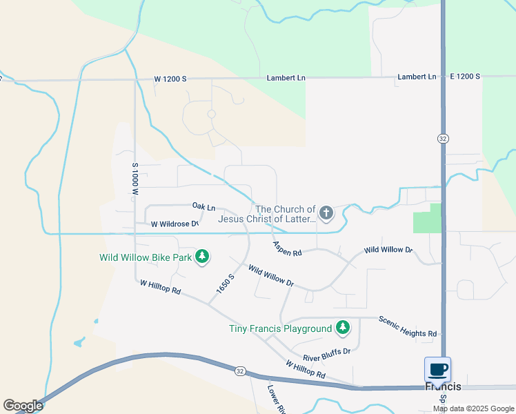 map of restaurants, bars, coffee shops, grocery stores, and more near 605 Aspen Road in Kamas