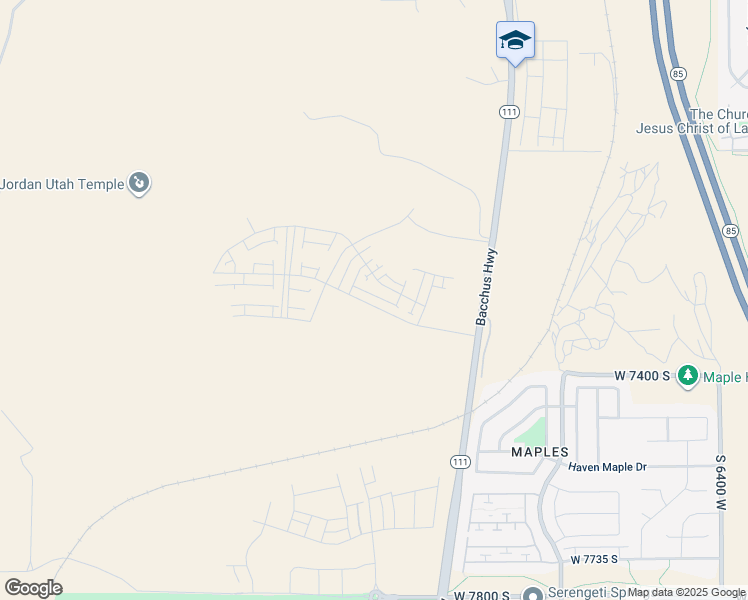 map of restaurants, bars, coffee shops, grocery stores, and more near 7034 West Terraine Road in Copperton