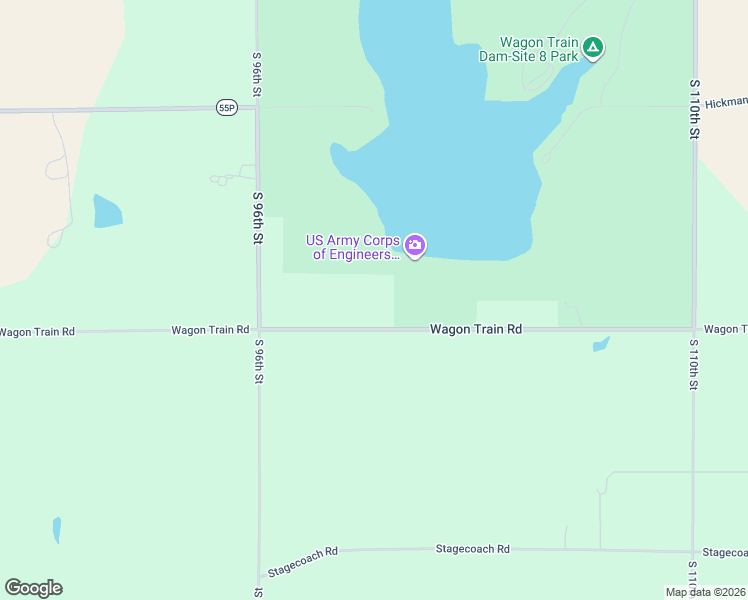 map of restaurants, bars, coffee shops, grocery stores, and more near 10000 Wagon Train Road in Hickman