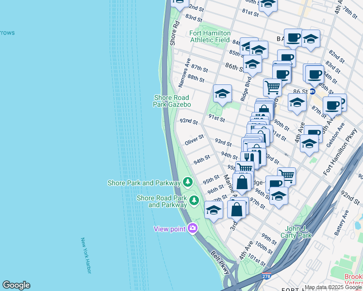 map of restaurants, bars, coffee shops, grocery stores, and more near in Brooklyn