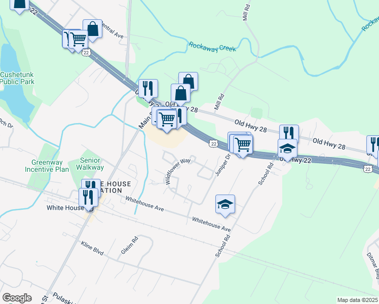 map of restaurants, bars, coffee shops, grocery stores, and more near 211 Teasel Court in Hunterdon County