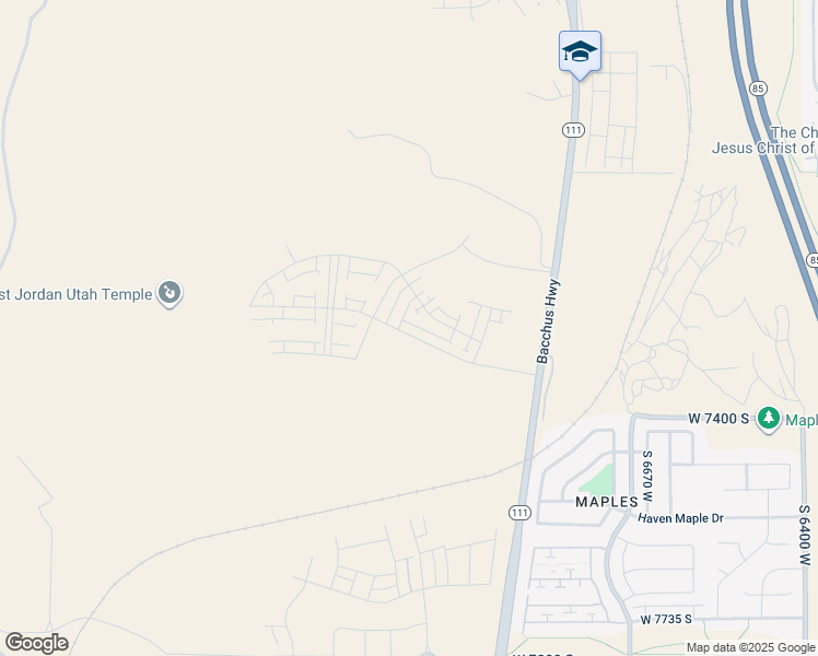 map of restaurants, bars, coffee shops, grocery stores, and more near 7062 West Terraine Road in Copperton