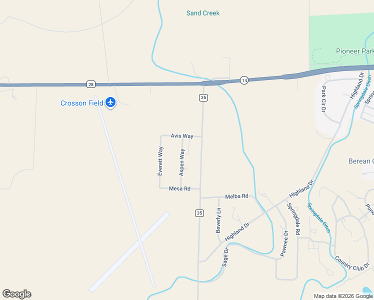 map of restaurants, bars, coffee shops, grocery stores, and more near 12443 Aspen Way in Sterling