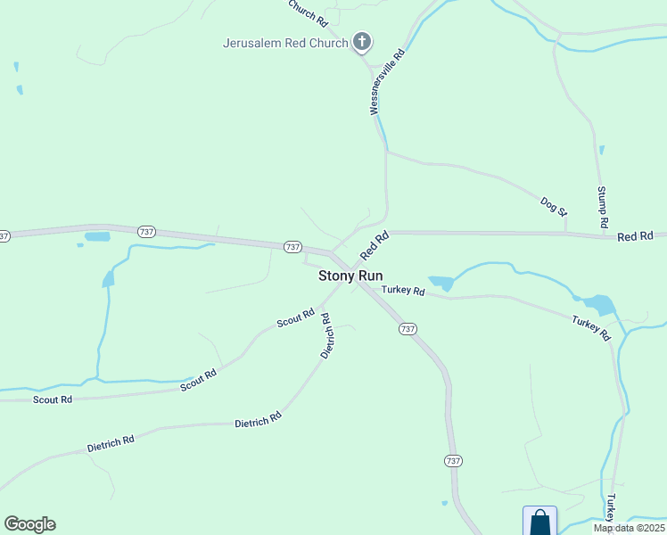 map of restaurants, bars, coffee shops, grocery stores, and more near 2446 Rte 737 in Kempton