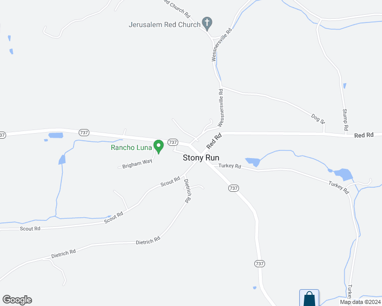 map of restaurants, bars, coffee shops, grocery stores, and more near 2446 Rte 737 in Kempton