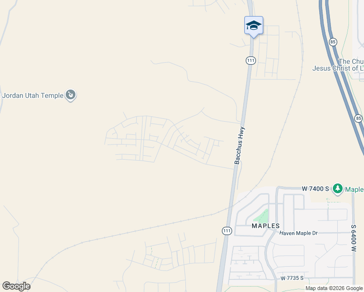 map of restaurants, bars, coffee shops, grocery stores, and more near in West Jordan