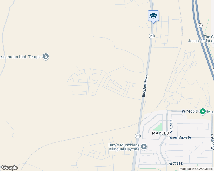 map of restaurants, bars, coffee shops, grocery stores, and more near in West Jordan
