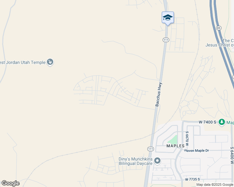 map of restaurants, bars, coffee shops, grocery stores, and more near in West Jordan