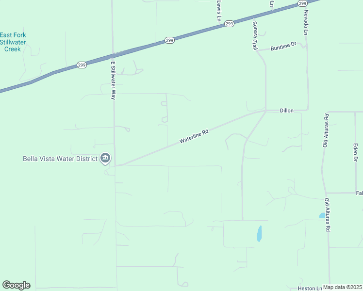 map of restaurants, bars, coffee shops, grocery stores, and more near 20590-20620 Waterline Rd in Redding