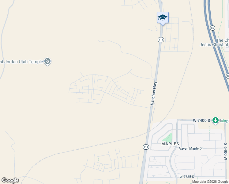 map of restaurants, bars, coffee shops, grocery stores, and more near in West Jordan