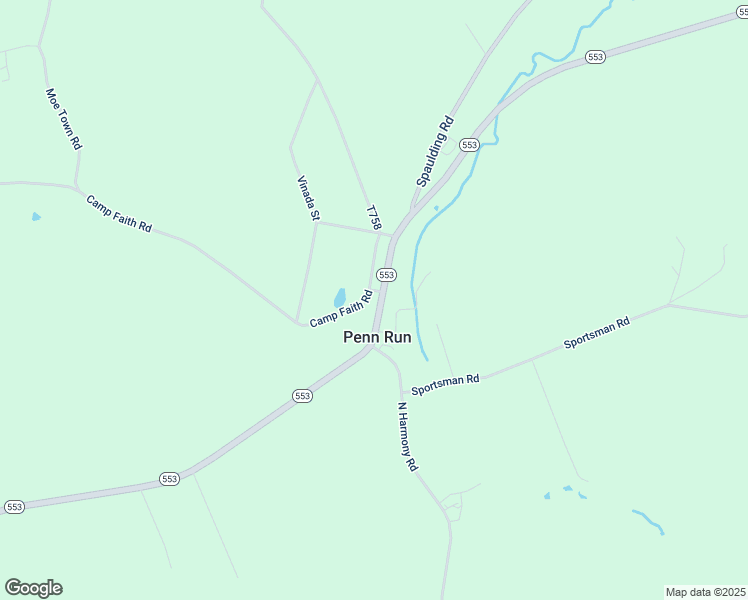 map of restaurants, bars, coffee shops, grocery stores, and more near 2165 Pennsylvania 553 in Penn Run
