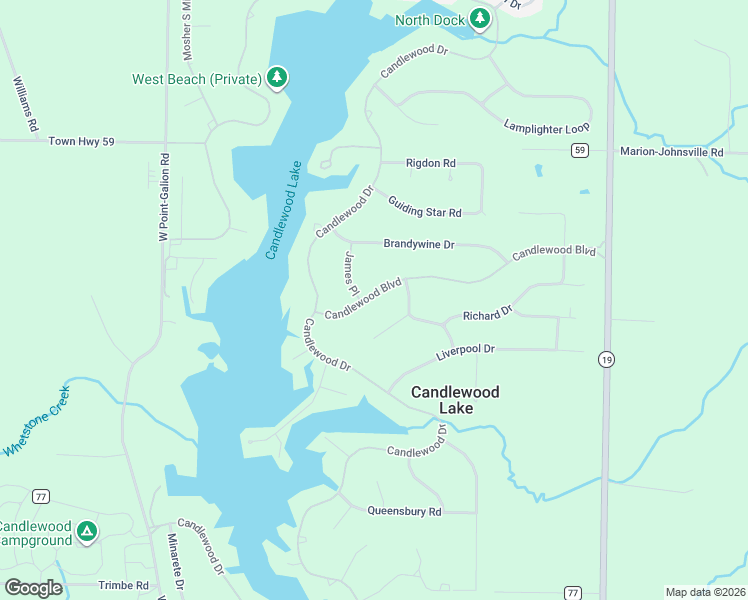 map of restaurants, bars, coffee shops, grocery stores, and more near 52 Candlewood Boulevard in Mount Gilead