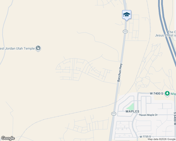 map of restaurants, bars, coffee shops, grocery stores, and more near 7226 Campion Drive in Copperton