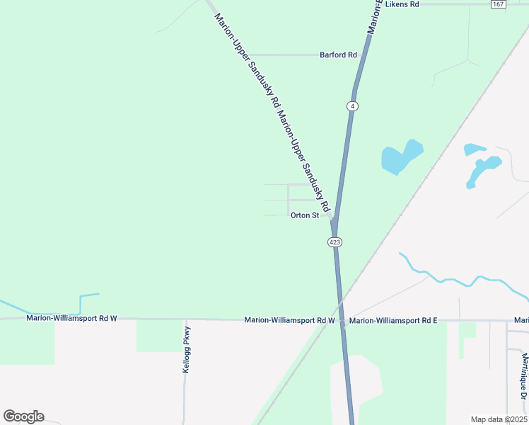 map of restaurants, bars, coffee shops, grocery stores, and more near 224 Orton Street in Marion