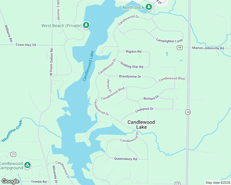 map of restaurants, bars, coffee shops, grocery stores, and more near 52 Candlewood Boulevard in Mount Gilead
