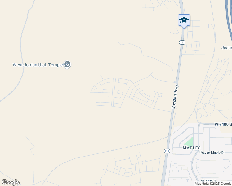 map of restaurants, bars, coffee shops, grocery stores, and more near 7342 West Terraine Road in West Jordan