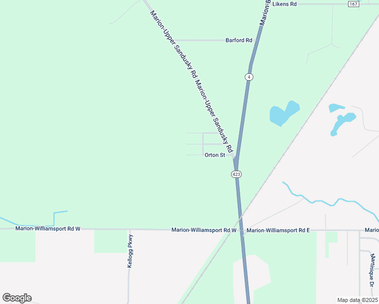map of restaurants, bars, coffee shops, grocery stores, and more near 224 Orton Street in Marion