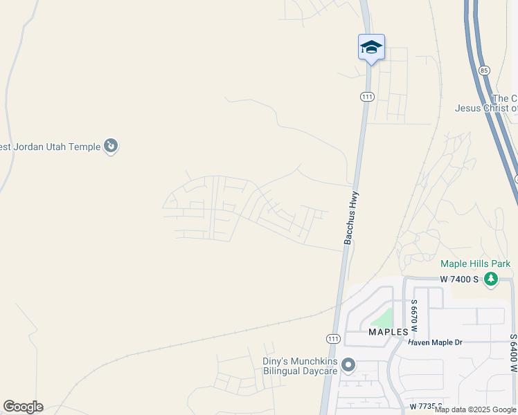 map of restaurants, bars, coffee shops, grocery stores, and more near in West Jordan