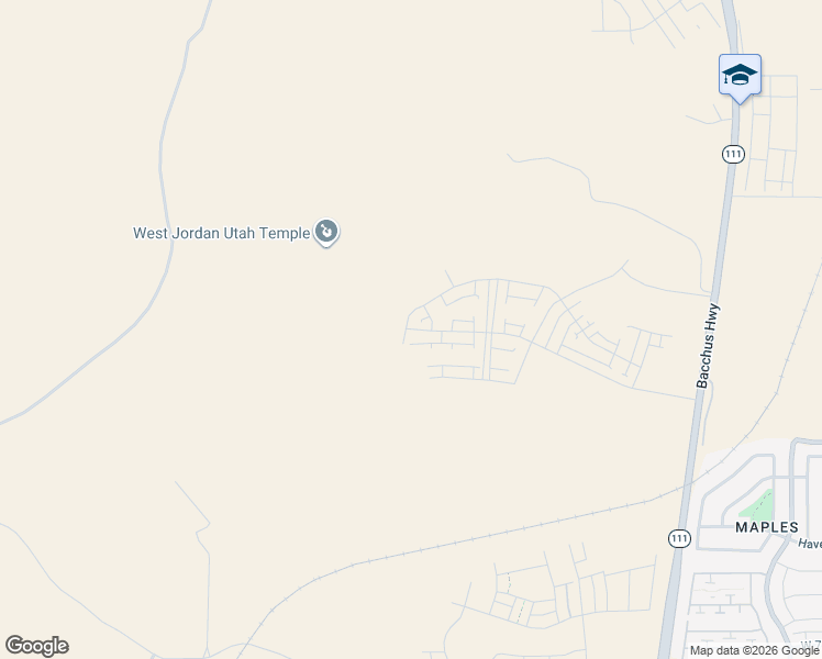 map of restaurants, bars, coffee shops, grocery stores, and more near 7342 West Terraine Road in West Jordan