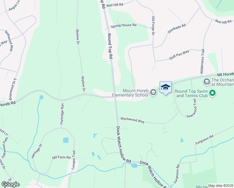 map of restaurants, bars, coffee shops, grocery stores, and more near 59 Mount Horeb Road in Warren