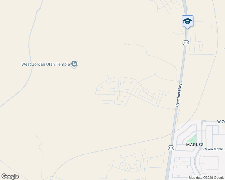 map of restaurants, bars, coffee shops, grocery stores, and more near 7226 West Terraine Road in Copperton