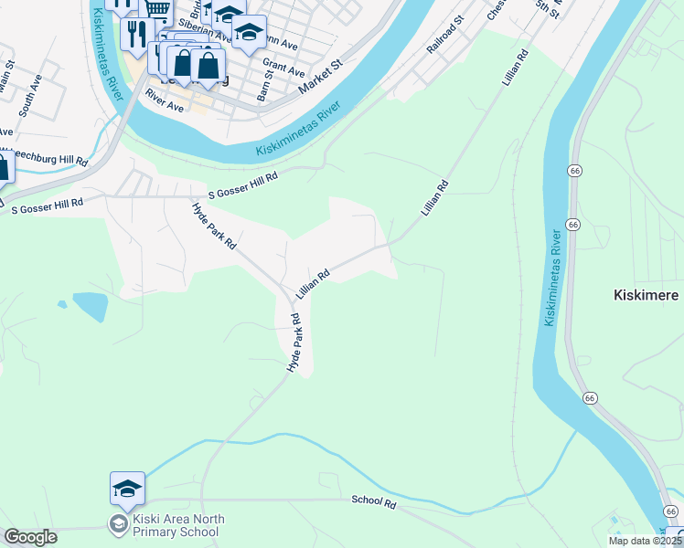 map of restaurants, bars, coffee shops, grocery stores, and more near 154 Lillian Rd in Leechburg