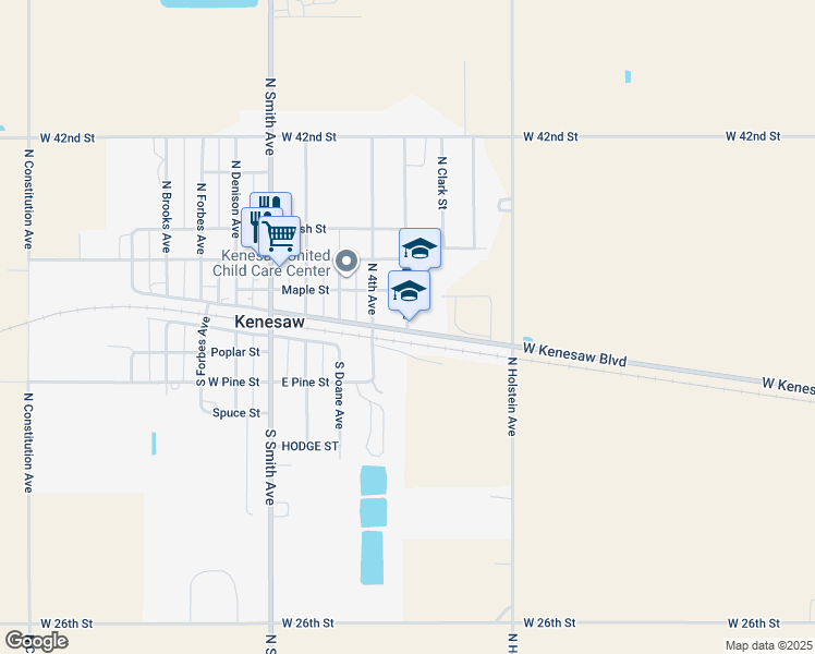 map of restaurants, bars, coffee shops, grocery stores, and more near 110 North 5th Avenue in Kenesaw