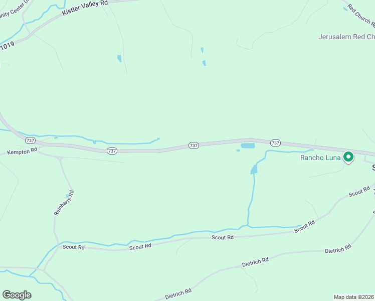 map of restaurants, bars, coffee shops, grocery stores, and more near 2846 Pennsylvania 737 in Kempton