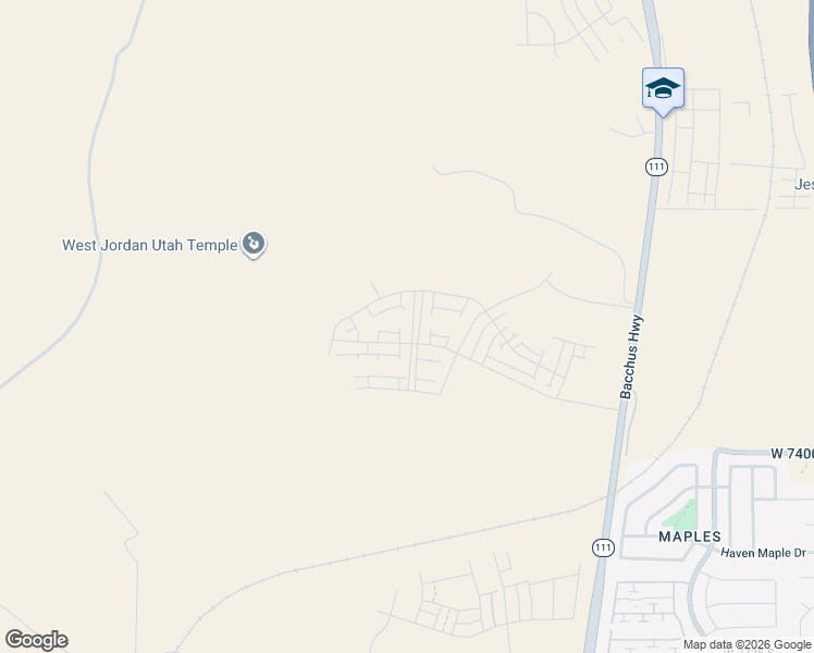 map of restaurants, bars, coffee shops, grocery stores, and more near 7792 Bacchus Highway in Bingham Canyon